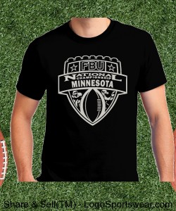 Minnesota - Black Tee with Silver Design Zoom